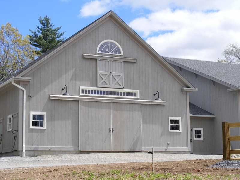 A steel roof riding arena.